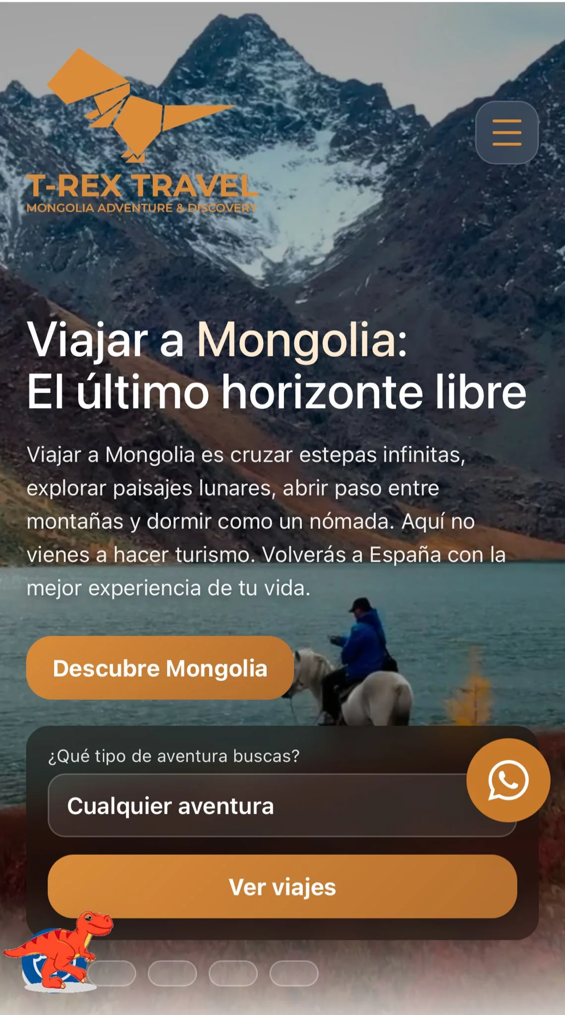 Proyecto T-Rex Travel móvil