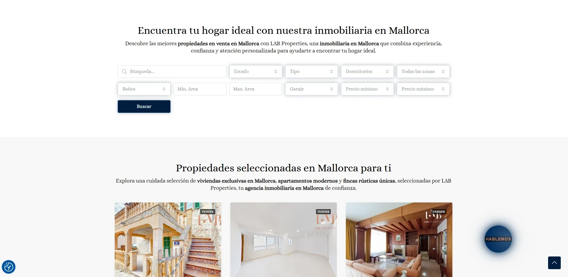 Estructura y diseño de una web inmobiliaria pensada para conversión
